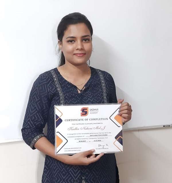 Meet our student who successfully completed Data Science Course at Sadhvi Academy